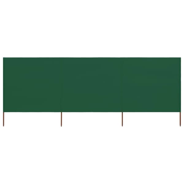 Vindskydd 3 paneler tyg 400x120 cm grön