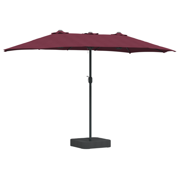 Trädgårdsparasol Bordeaux Röd 385 x 209 x 244 cm Polyester