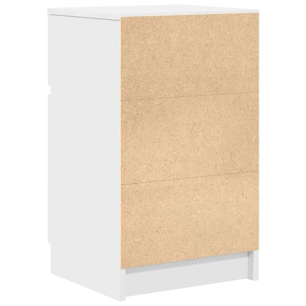 Sängbord 2 st vit 39x35x65 cm konstruerat trä