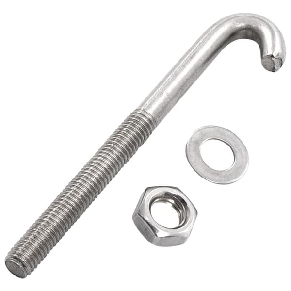 J-krok med mutter och bricka M8x100 mm 25 st