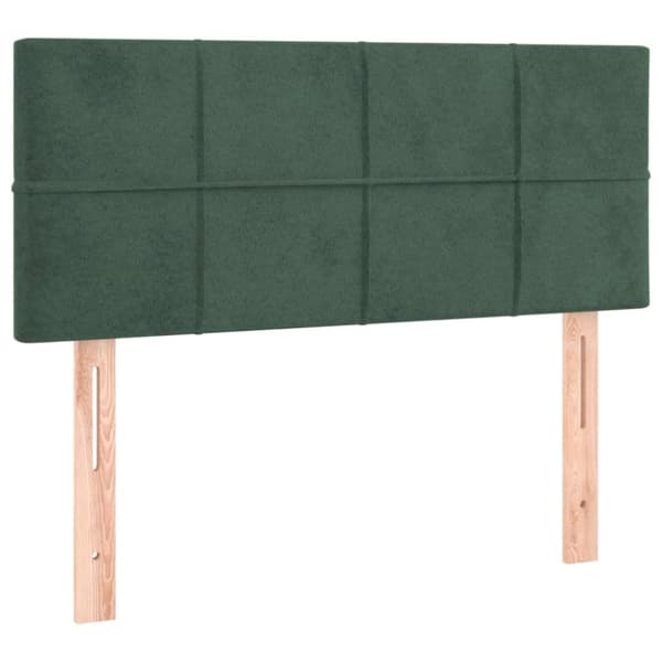 Ramsäng med madrass mörkgrön 120x190 cm sammet