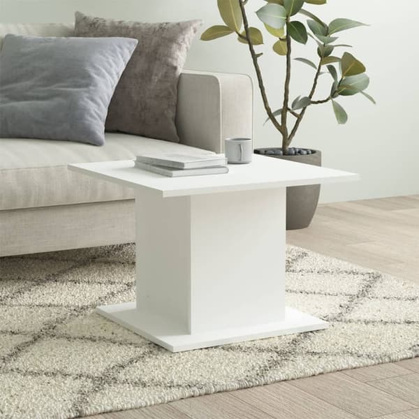 Soffbord vit 55,5x55,5x40 cm konstruerat trä