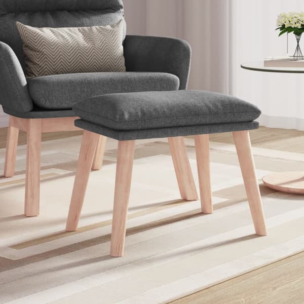 Fotpall ljusgrå 45x29,5x35 cm tyg