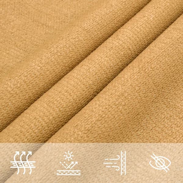 Solsegel 160 g/m² rektangulär sand 2x2,5 m HDPE