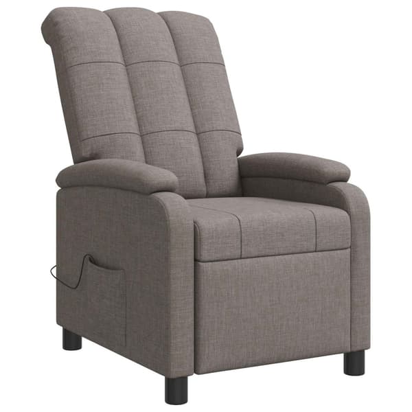 Massagefåtölj Taupe Tyg