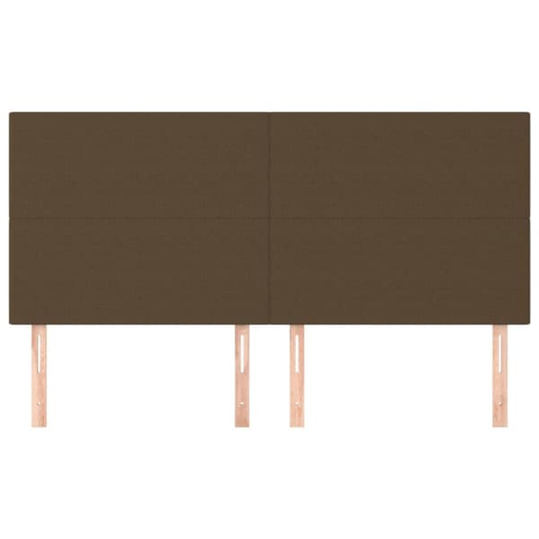 Sänggavel mörkbrun 180x5x118/128 cm tyg