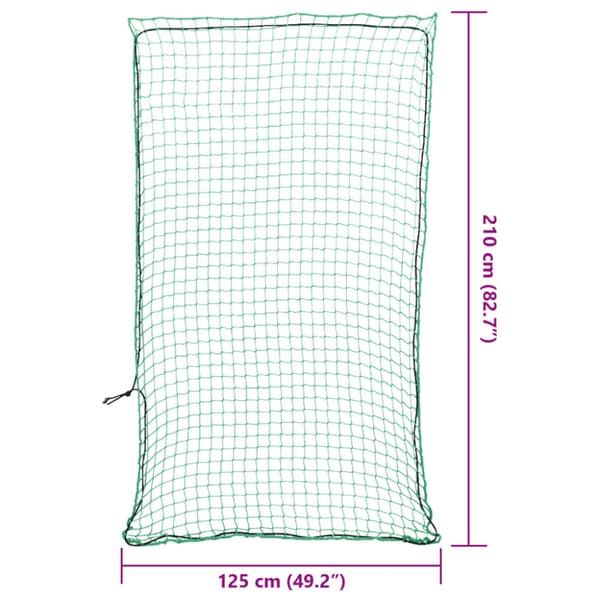 Lastnät med elastiskt rep grön 2,1x1,25 m PP