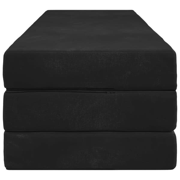 Fällbar Soffbed 200 x 67 x 45 cm Svart