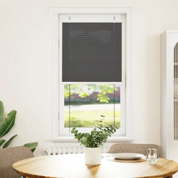 Plisserad persienn svart 55x150cm tyg bredd 54,4cm polyester