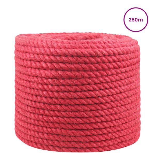 Juterep Röd 100% Tossa jute