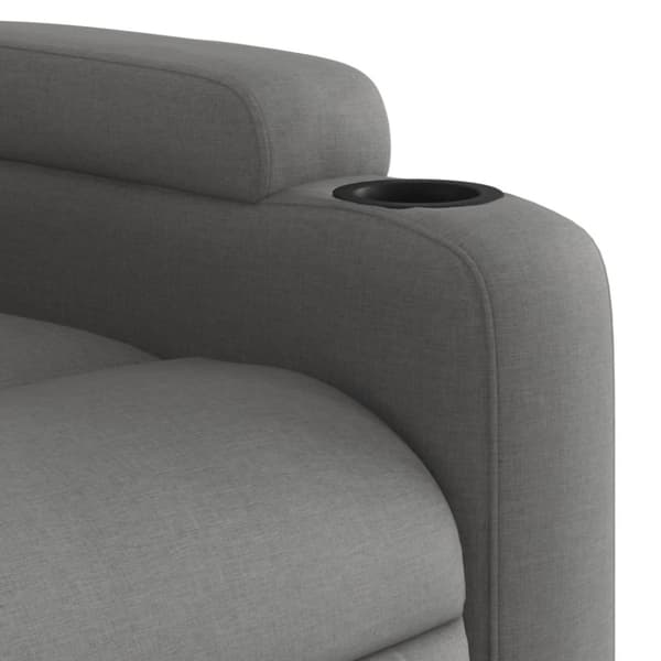 Elektrisk reclinerfåtölj mörkgrå tyg