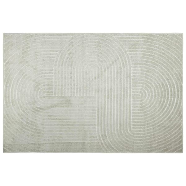 Områdesmattor Rektangulär PALMERAS Grön 240 x 340 cm Polyester