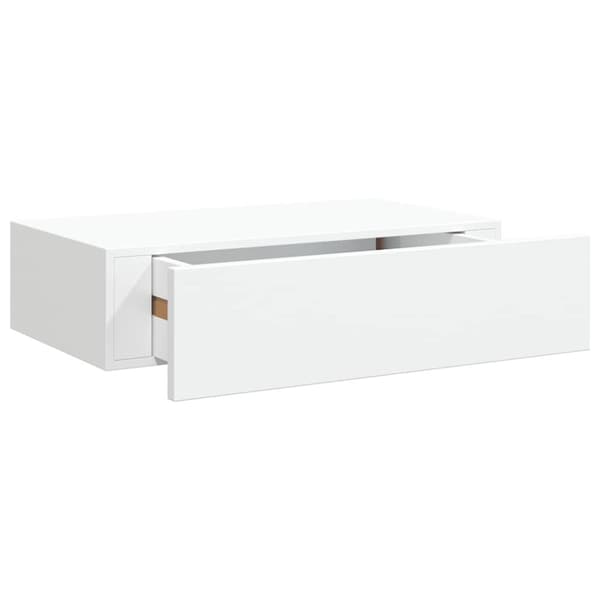 Väggmonterad låda 2 st vit 40x23,5x10 cm MDF