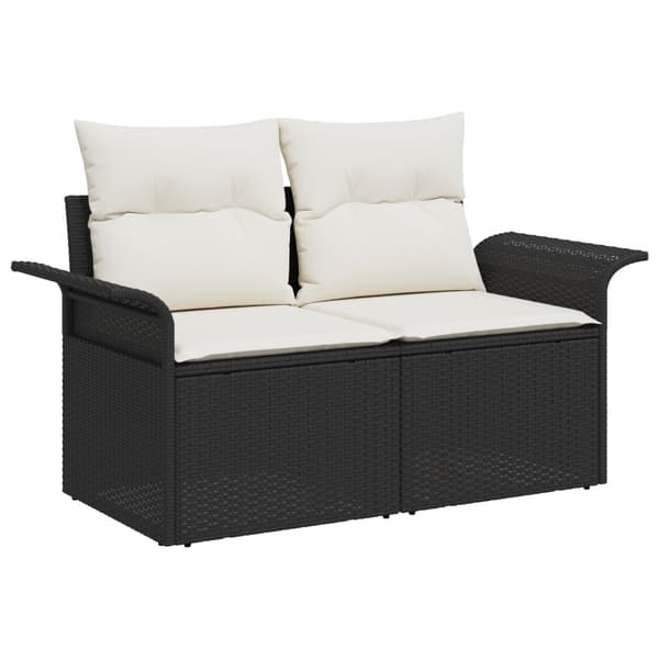 Trädgårdsoffset 9 st Poly rattan