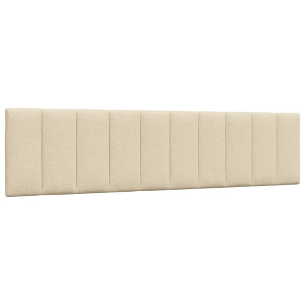 Headboard Cushion "Hanko" Cream 200 cm Fabric