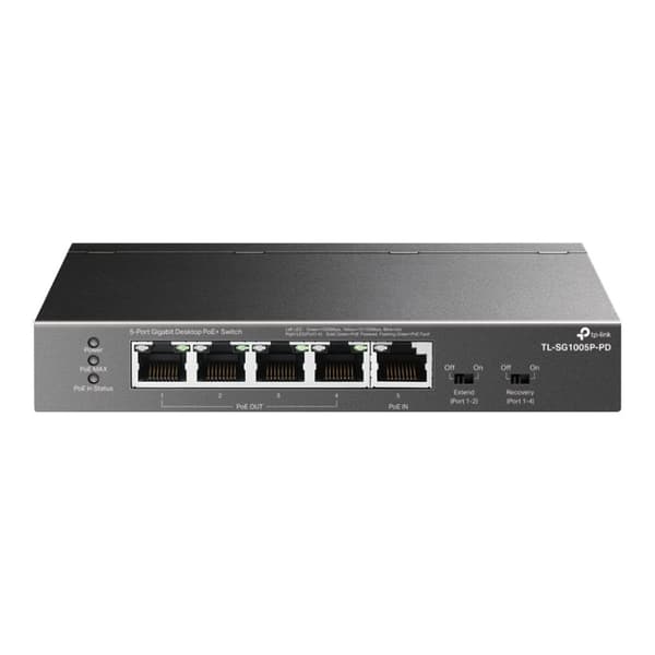 TP-Link TL-SG1005P-PD V1 - switch - 5 portar - ohanterad