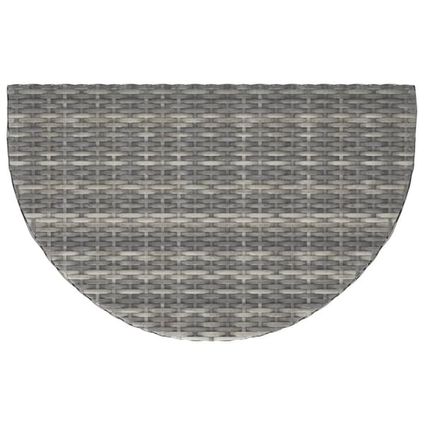 Trädgårdsbord grå 80x50x75 cm konstrotting