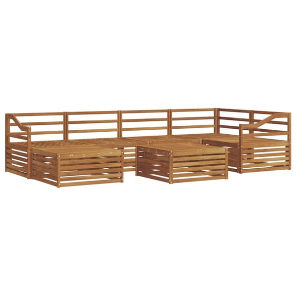Utomhussoffset 7 pcs Naturfärg