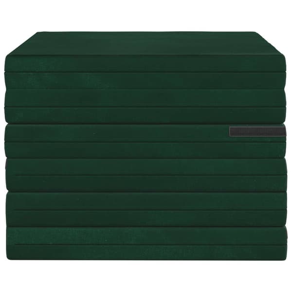 Fällbar Soffbed 140 x 67 x 45 cm Mörkgrön