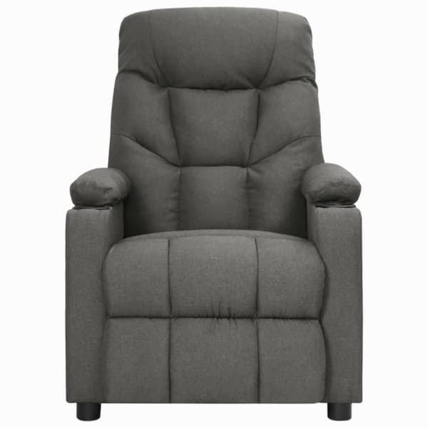 Reclinerfåtölj mörkgrå tyg