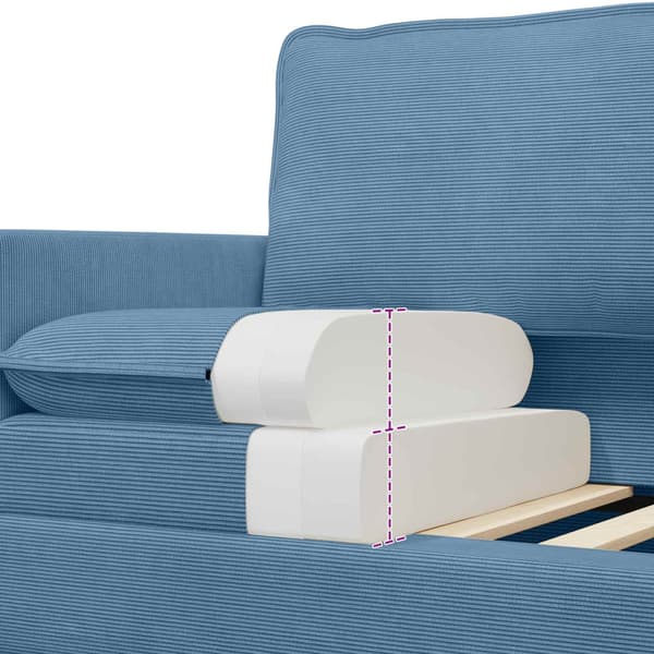 Soffa Blå 76 x 81 x 87,5 cm Tyg