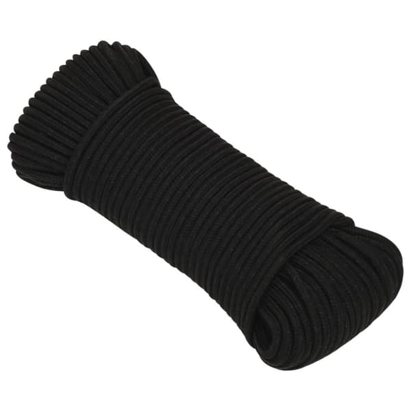 Rep svart 5 mm 25 m polyester