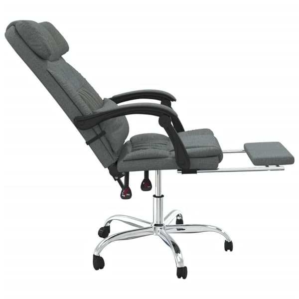 Kontorsstol med massage mörkgrå tyg