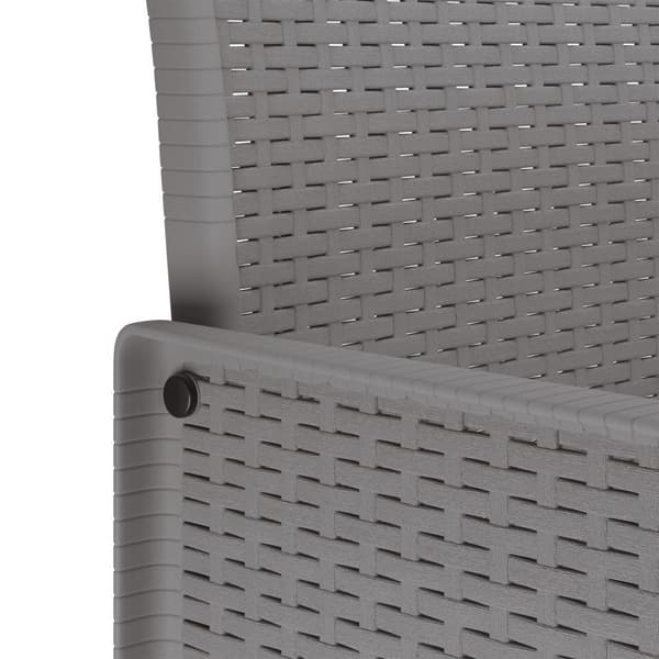 Trädgårdsmöbelset 7 pcs Ljusgrå Polypropylen