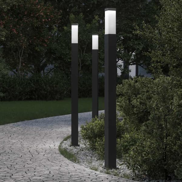 Pollare 3 st 110 cm svarta IP44