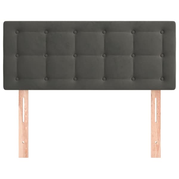 Sänggavel mörkgrå 90x5x78/88 cm sammet