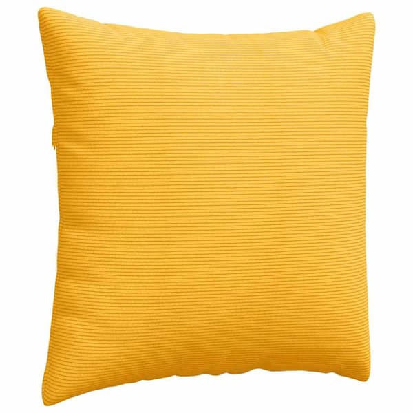 Sofakuddar 2 pcs Ljusgul 60 x 60 cm Kordread tyg