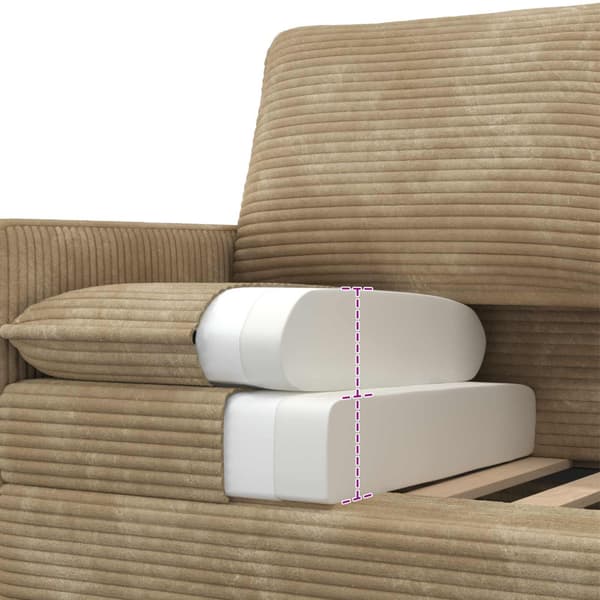 Soffa Taupe 126 x 81 x 87,5 cm Polyester