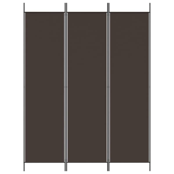 Rumsavdelare 3 paneler 150 x 200 cm brun tyg