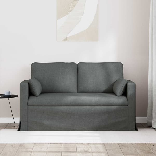 Soffa Mörkgrå 139 x 78 x 80 cm tyg