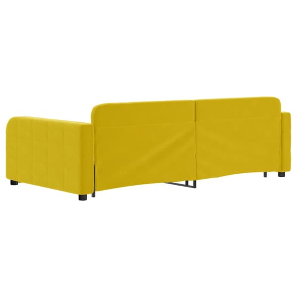 Dagbädd utdragbar gul 100x200 cm sammet