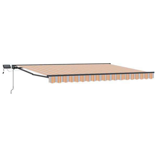 Manuell markisram med LED-lampor 4 × 3,5 m