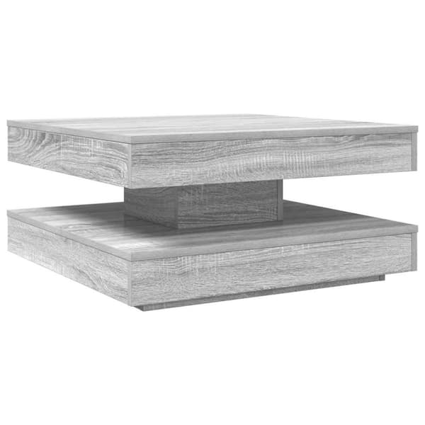 Soffbord 360 grader vridbart grå sonoma 70x70x34,5 cm