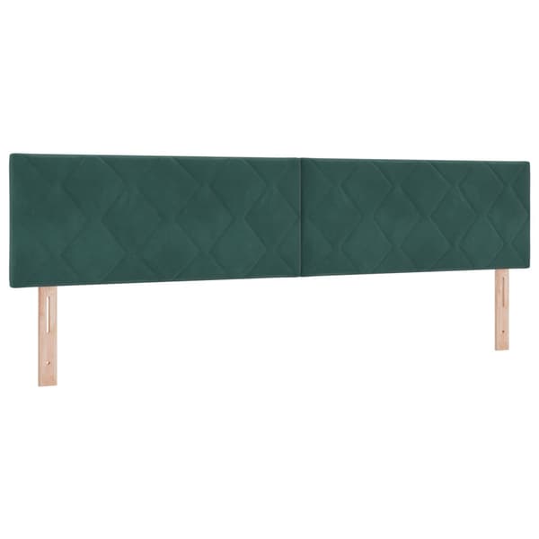 Huvudgavel Mörkgrön 200 cm Sammet