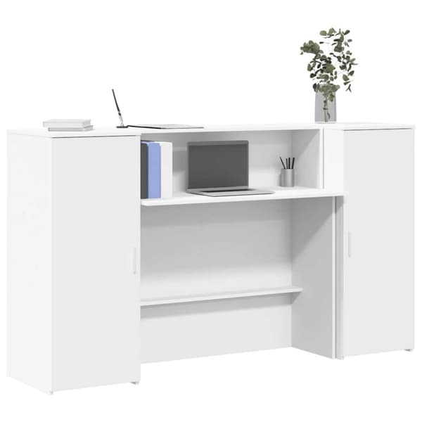 Receptionsdisk vit 180x50x103,5 cm konstruerat trä