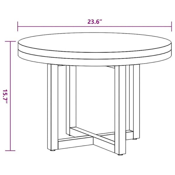 Soffbord teakträ harts 60 cm