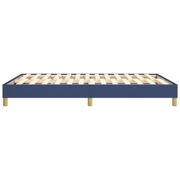 Boxspring-sängram blå 140x200 cm tyg