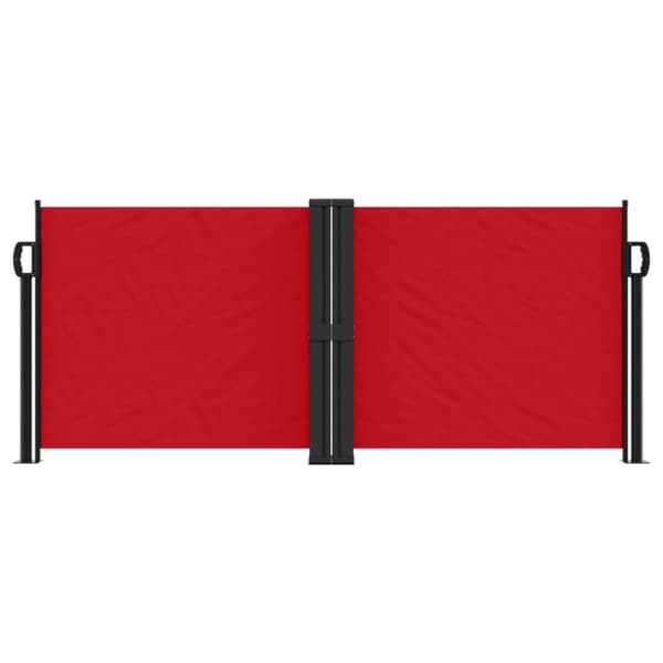 Infällbar sidomarkis röd 100x600 cm