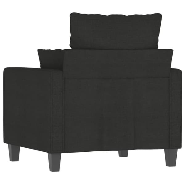 Fåtölj svart 60 cm tyg