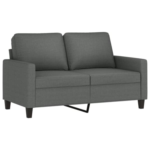 Soffgrupp med dynor 2 delar Mörkgrå tyg