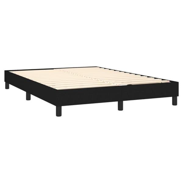 Boxspring-sängram svart 140x190 cm tyg