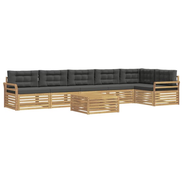 Utomhussoffset 7 pcs Vit och antracit 79 x 79 x 37 cm Polyester
