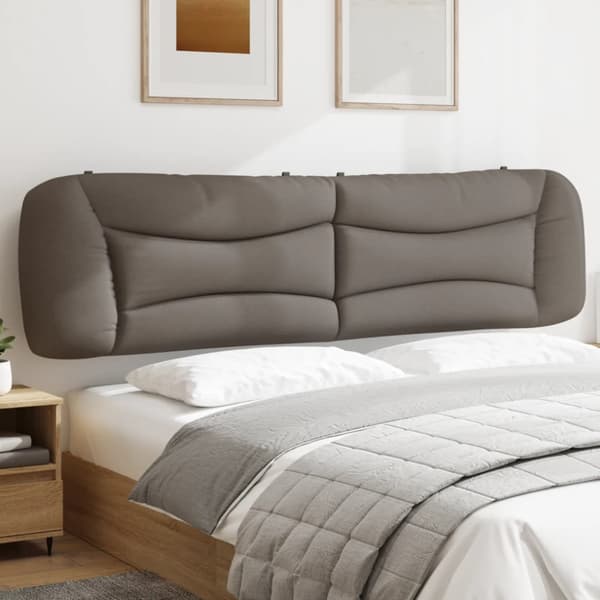 Headboard Cushion "Hvar" Taupe 200 cm Fabric
