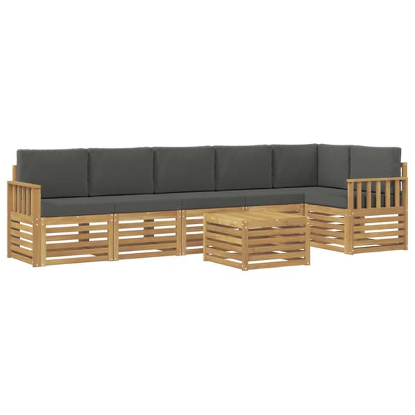 Utomhussoffset 7 pcs Vit och antracit 59 x 59 x 37 cm Polyester