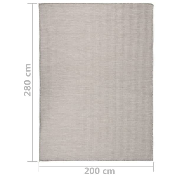 Utomhusmatta plattvävd 200x280 cm ljusgrå