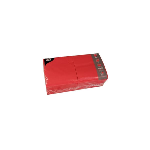 Servett 1-lags 33x33cm röd 500/fp